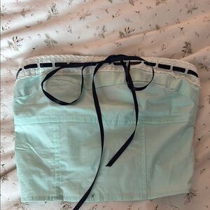 Edikted Mint Green Strapless Top with Black Ribbon